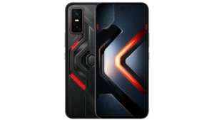 Infinix GT 30 Pro स्मार्टफोन का रियर और फ्रंट व्यू, गेमिंग एलईडी डिजाइन के साथ
