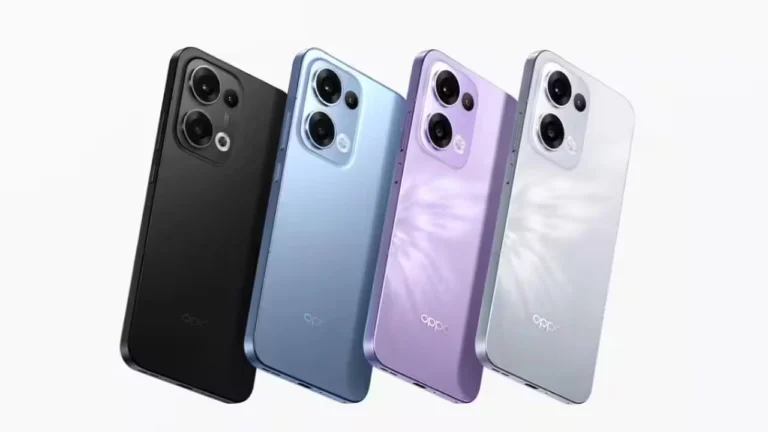 OPPO Reno14 सीरीज़ स्मार्टफोन चार रंगों में – काला, नीला, बैंगनी और सफेद