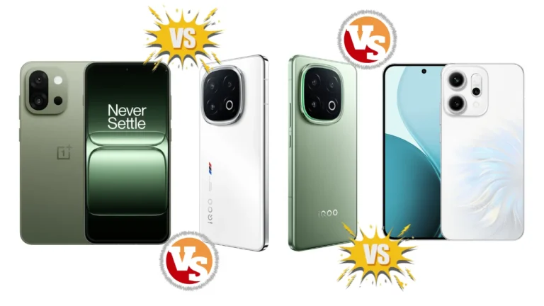 Oppo Reno 14 Pro 5G बनाम OnePlus 13s बनाम iQOO 13 स्मार्टफोन की तुलना इमेज